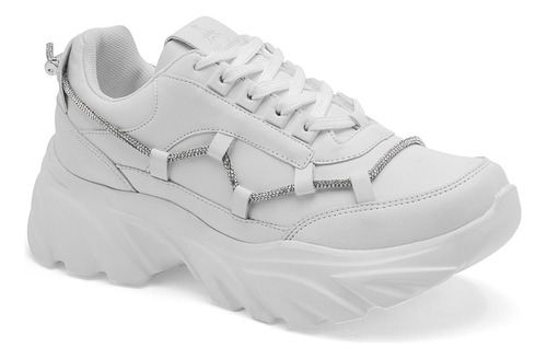 Tenis Plataforma Mujer Clasben Blanco 124-971