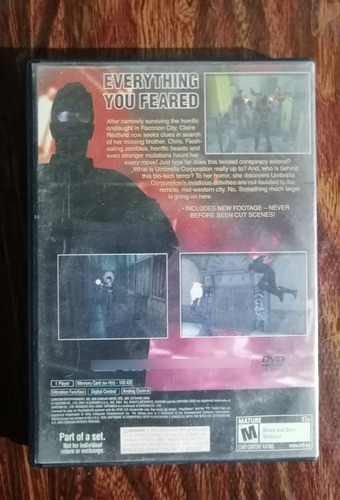 Juego De Playstation 2 Resident Evil Code De V100 % Original (Usado)