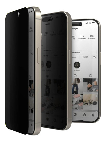 Vidrio Templado Antiespia Hd Premium Para iPhone 15 Pro Max