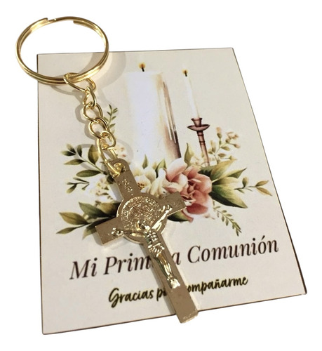 30 Recuerdos Primera Comunión Cristo Dorado