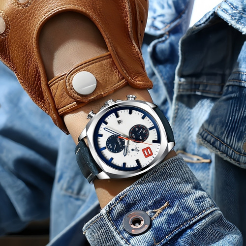 Reloj De Cuarzo De Moda Para Hombre De 2 Piezas