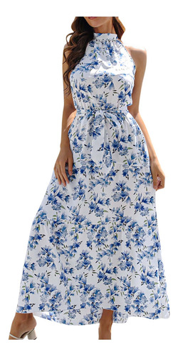 Vestido Floral Con Corbata Casual Para Mujer, Moda De Verano