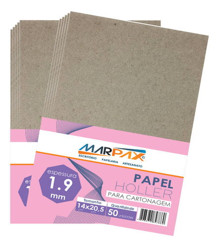 Papel Holler Para Cartonagem Marpax 1,9mm 14x20,5cm 50un