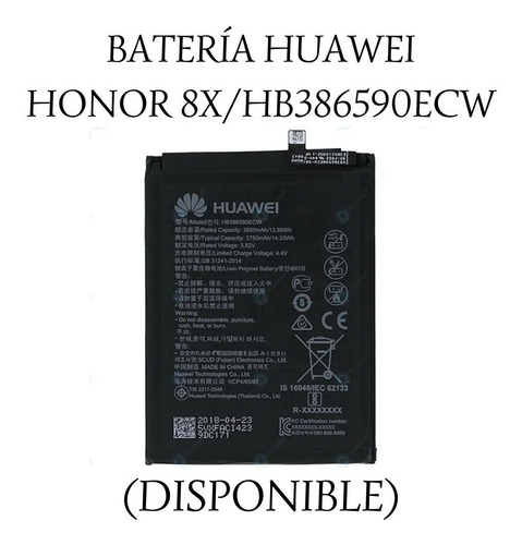 Batería Huawei Honor 8x/hb386590ecw.