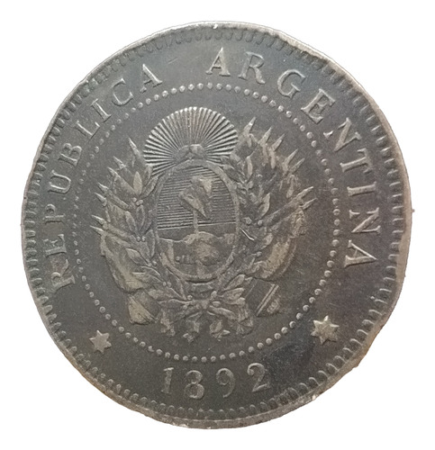 Moneda 1 Centavo De Patacón Argentina 1892 Cj# 47 Difícil