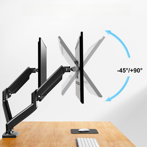 Soporte Monitor Doble Escritorio Tv/monitor 2 Brazos 17-27