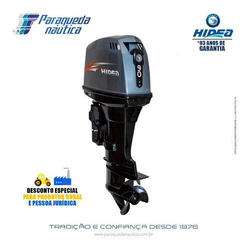 Imagem 1 de 4 de Motor De Popa Hidea 2 Tempos 90hp Ffel-t (partida Elétrica)