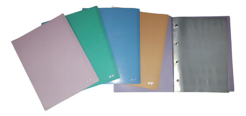 Pasta Catálogo 30 Folhas Oficio Clear Book Tons Pastel Acp Cor Azul Pastel