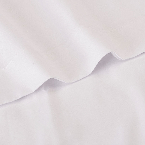 Sábana Microfibra Poliester Blanco Individual Spring Air Diseño De La Tela Liso