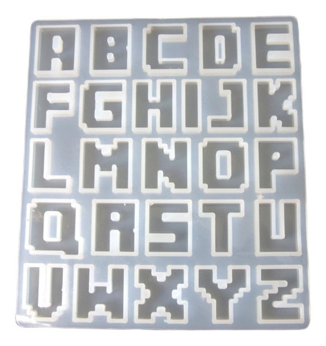 Molde De Silicone Formato Alfabeto Pequeno Pixel