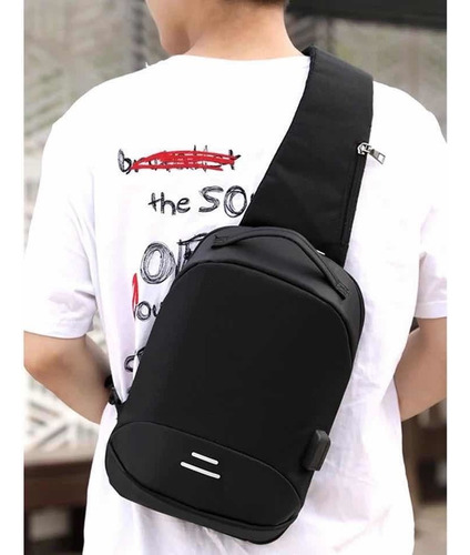 . Pechera Con Usb Mochila Cruzada Ajustable Antirrobo Moda