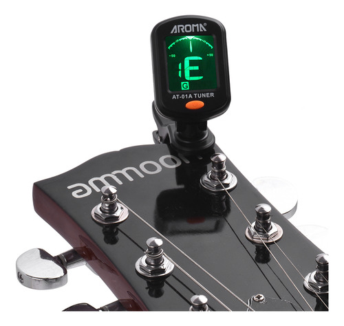 Tuner Chromatic Display At-01a Aroma Clip-on Lcd Sintonizado
