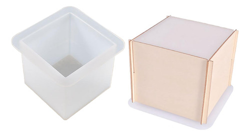 Molde De Silicona Cuadrado Diy Con Adorno De Soporte Fijo