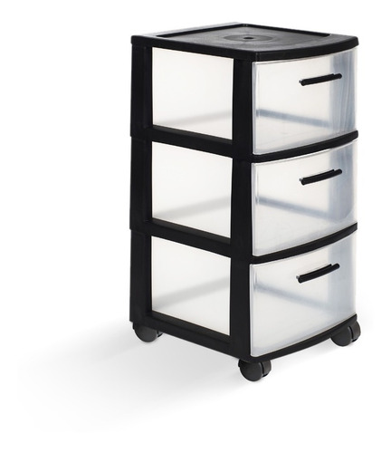 Imagen 1 de 3 de Cajonero Organizador 3 Niveles Eclypse Negro Marca Mq