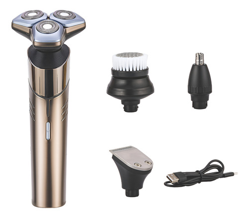 Rasuradora Electrica Resistente Agua Afeitadora Timco 4 En 1 Gris Claro