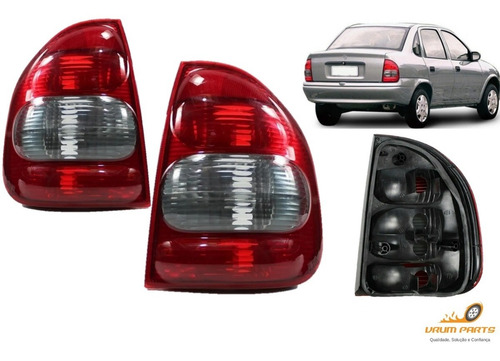 Imagem 4 de 5 de Par Lanterna Traseira Corsa Sedan Classic 2000 A 2010 Bolha