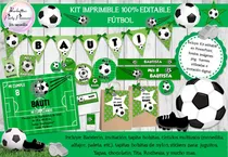 Comprar Kit Imprimible Candy Bar Digital Futbol 100% Editable