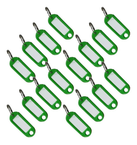 Imagen 2 de 4 de 100 Llaveros Identificadores Porta Etiquetas Un Color