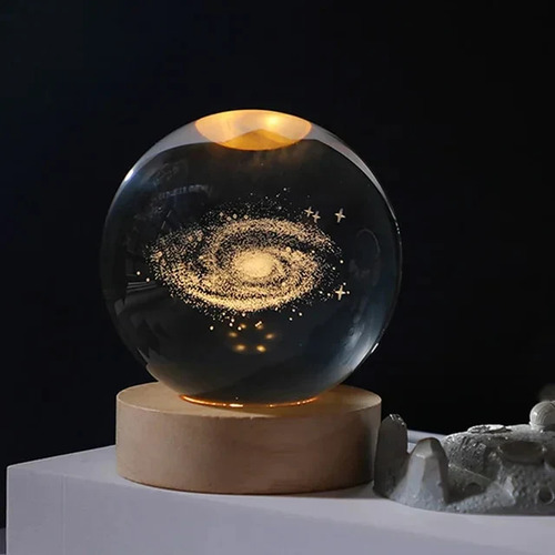 Lampara Led Esfera Diseno 3d Con Luz