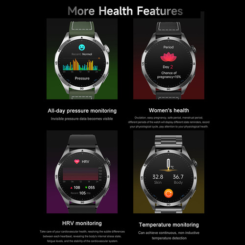 Reloj: Pantalla 1.43, Salud Y Sueño, Ip68, Bt5.2