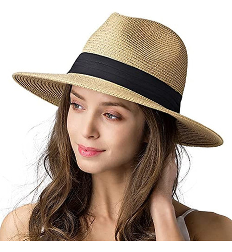 Furtalk Para Mujer Sol Playa Sombrero De Paja Panama Fedora