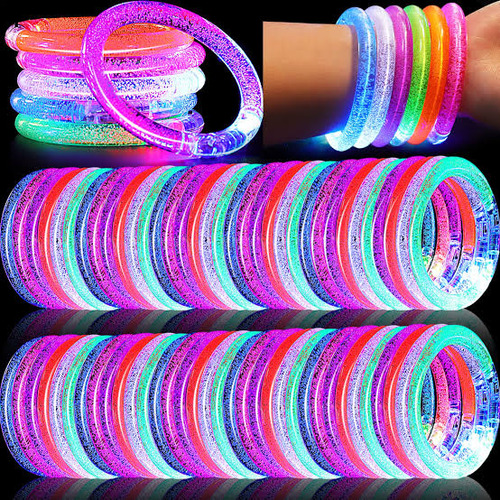 120 Pulseras Luz Led Luminosa Colores Fiesta Evento Batucada