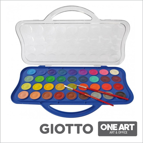 Acuarelas Giotto Acquerelli Pastillas X 36 Colores + Pincel