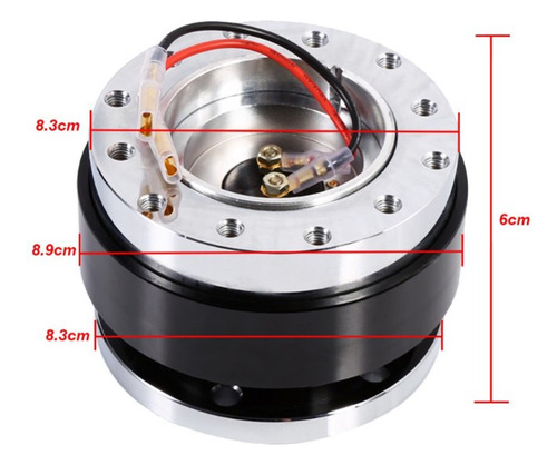 Adaptador Cubo Liberación Rápida Para Volante De 6 Orificios