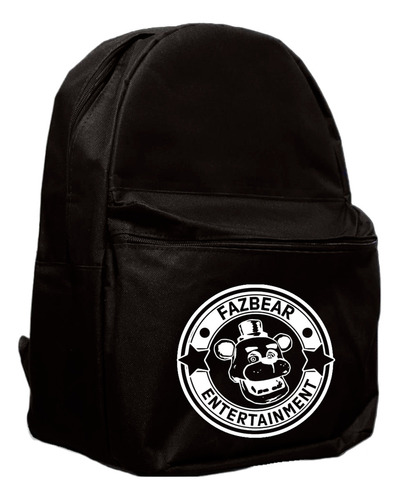 Mochila Escolar Nerd Bags Five Nights At Freddy's Fazbear Cor Preto Desenho Do Tecido Geométrico