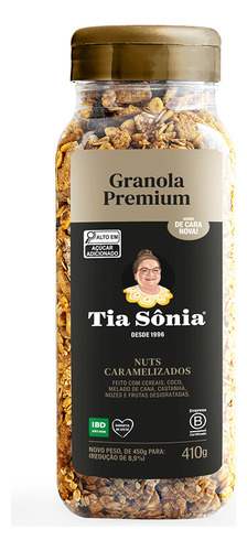 Tia Sônia granola premium nuts caramelizados 410gr