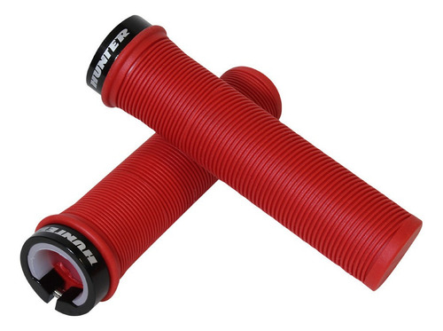 Puños De Bicicleta Hunter Mtb 130mm 1 Anillo Color Rojo