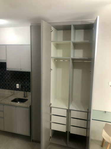 Imagem 6 de 21 de Apartamento Flat Studio - Novo De Alto Padrão - Mobiliado - Com Garagem - A 80m Da Estação Do Metrô - Ao Lado Do Ministério Da Economia / Receita Federal - Condomínio Setin Downtown Luz