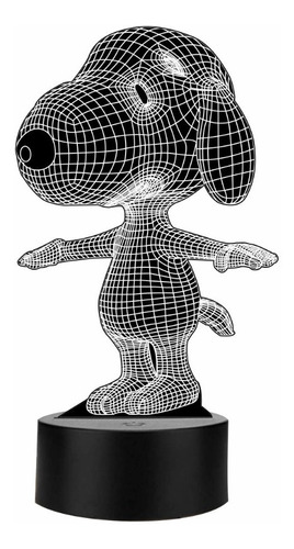 Lámpara Led Snoopy Caricatura Para Regalar Art12676