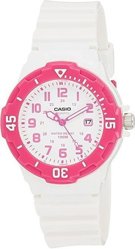 Reloj Casio Quartz Lrw200 Niña Rosa *watchsalas* Full Color de la correa Blanco Color del fondo Blanco lrw-200h-4b