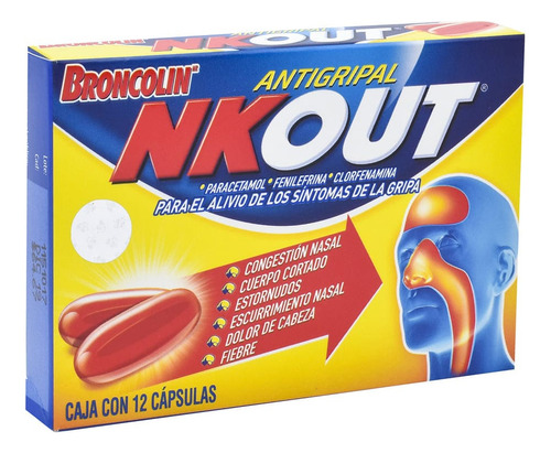 Broncolin Nkout Cápsula 2 Mg/5 Mg/250 Mg, 12 Cápsulas