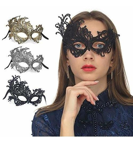 Masquerade Eye Mask For Women Luxury Lace Halloween Mask Ven