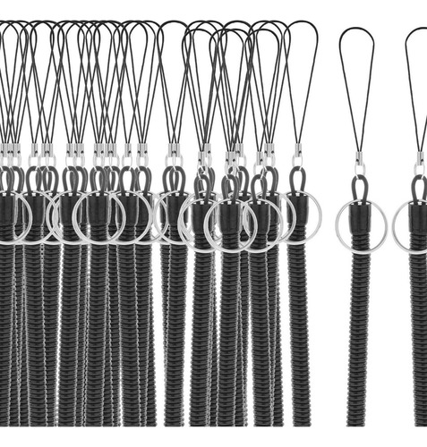 Llavero En Espiral Elástico De 50 Piezas, Cordón De Gancho