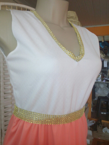 Vestida Salmon Con Dorado