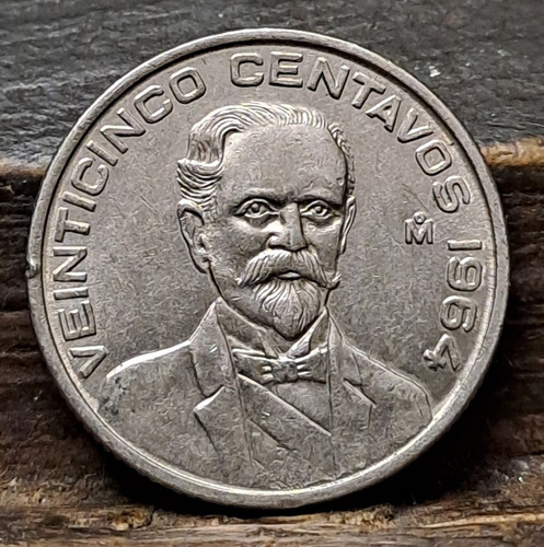 Mexico Moneda 25 Centavos 1964, Presidente Francisco Madero