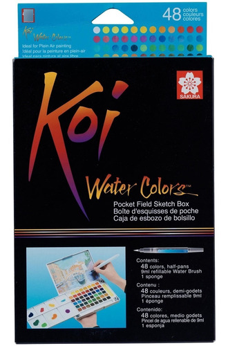 Koi Acuarelas Caja De Boceto X 48