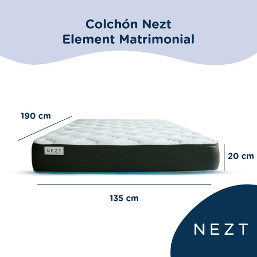 Imagen 3 de 10 de Colchón Matrimonial Element De Nezt. | Hd Foam. Envío Gratis