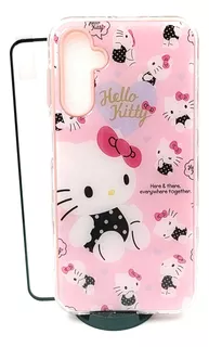 Case Kitty + Mica Templada Para Samsung Galaxy A24