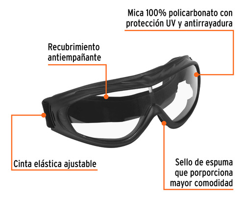 Goggles Seguridad Ligeros Proteccion Polvo Antiempaño 19952
