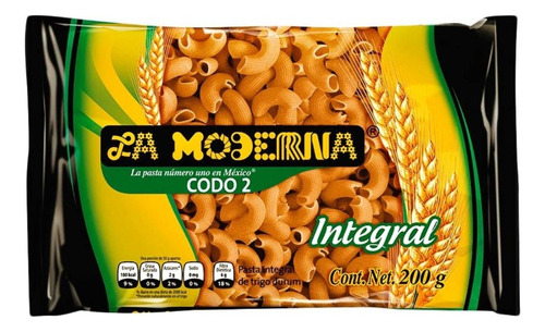 21 Pza Sopa De Codo La Moderna No.2 Integral 200 G