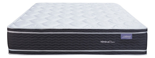 Inducol Nimbus Visco colchón King Size de 180x200cm espuma con doble pillow viscoelástico color negro y gris claro
