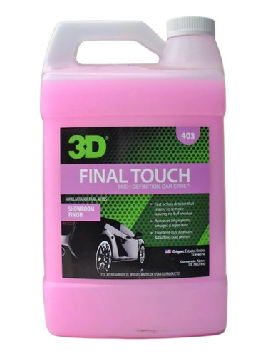 3d Final Touch Quick Detailer Lubricante Claybar Galon