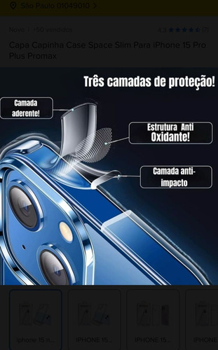 Capinha Space Anti Impacto Compativel Com Iphone Preto Lisa