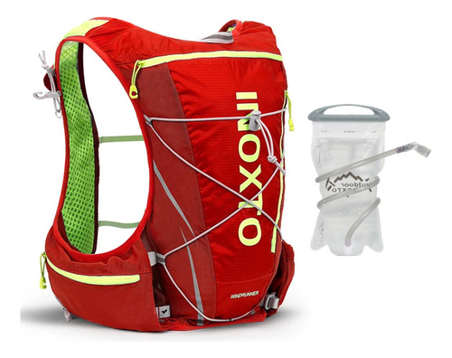 Mochila Colete Corrida Hidratação Caminhada Trilha Com Refil Vermelho G Lisa