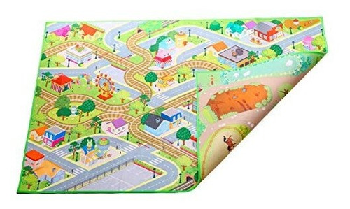 Estera De Juego De Fieltro De Doble Cara Mmp Living Kids - 2