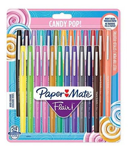 Bolígrafo - Bolígrafos Paper Mate Flair Candy Pop, Punta Med